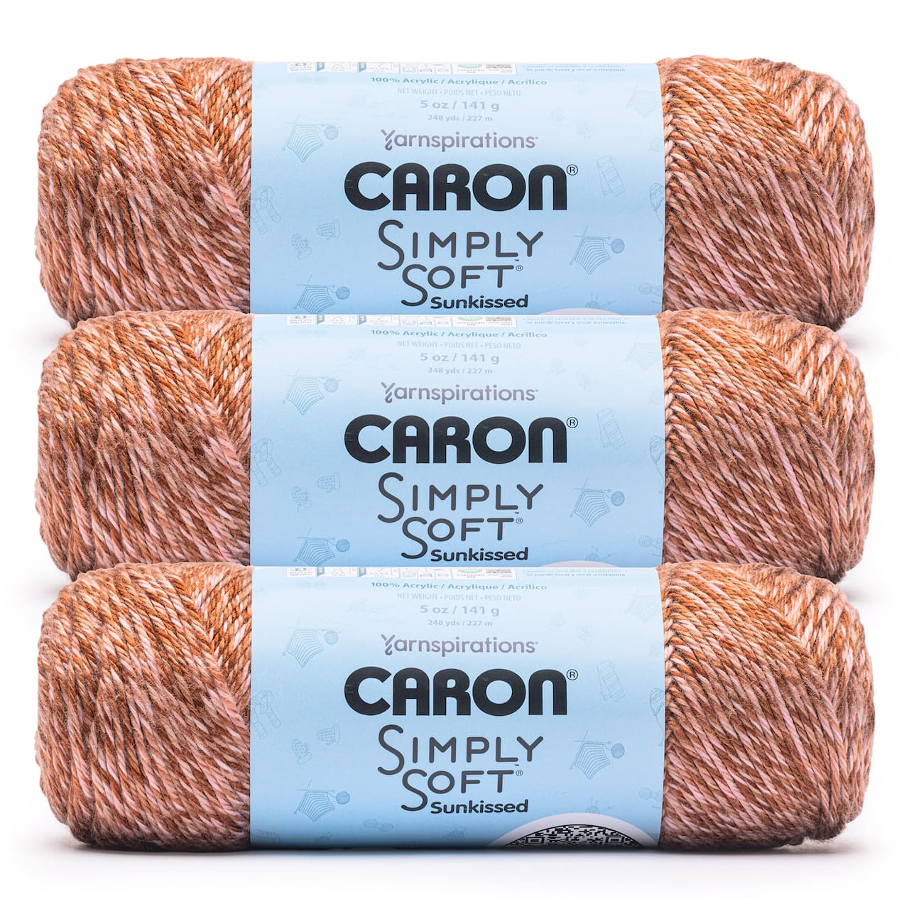 3 Pack Caron® Simply Soft Sunkissed™ Tonal Yarn